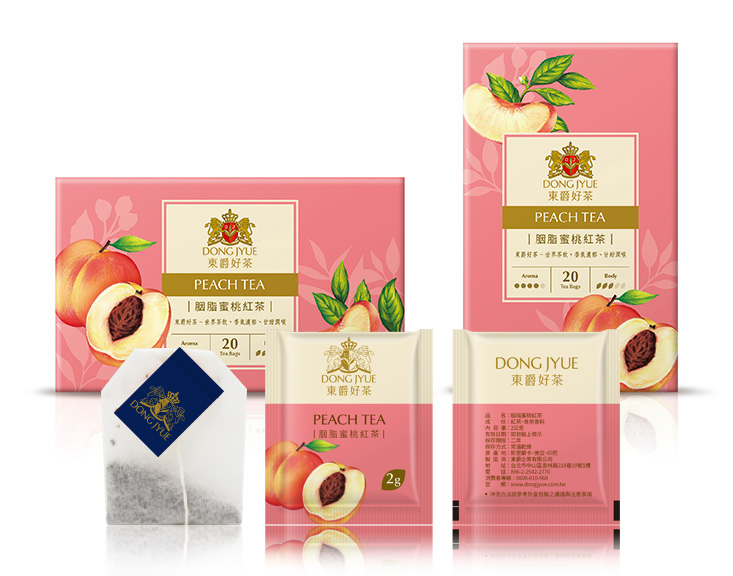 Enveloped Peach Black Tea Bag 2g Tea Bag