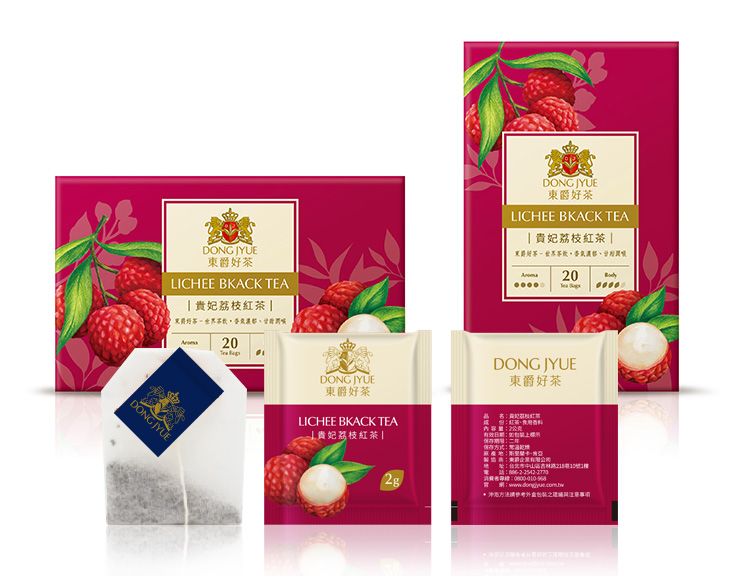 Enveloped Lychee Black Tea Bag - 2g Tea Bag